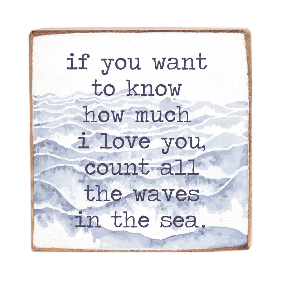 Waves In The Sea Wood Block