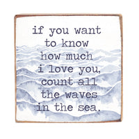 Waves In The Sea Wood Block