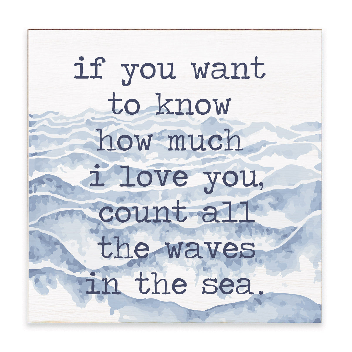 Waves In The Sea Block Sign