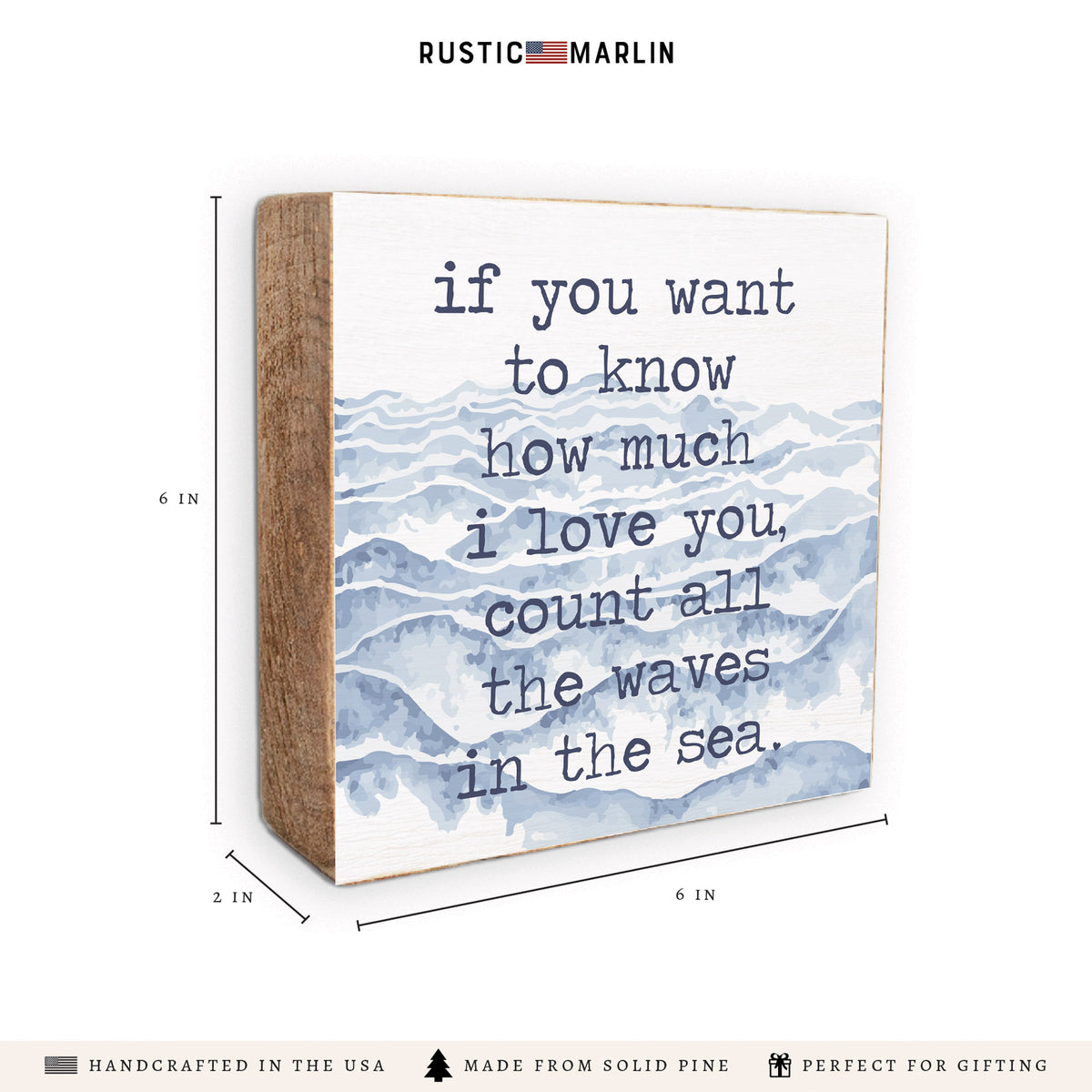 Waves In The Sea Block Sign