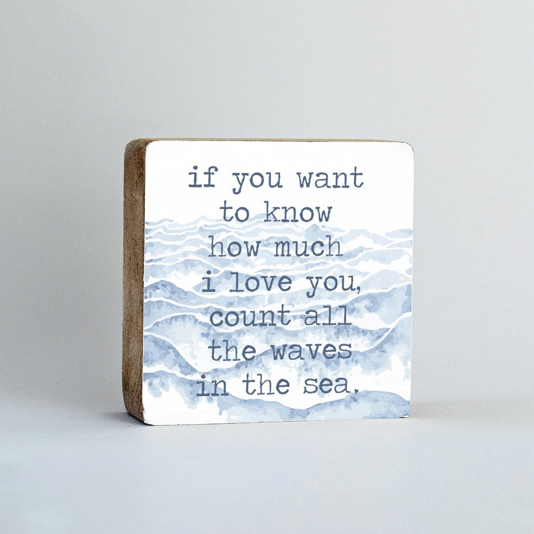 Waves In The Sea Wood Block