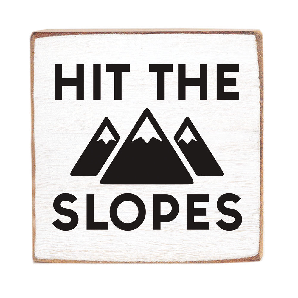 Hit The Slopes Wood Block