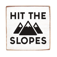 Hit The Slopes Wood Block