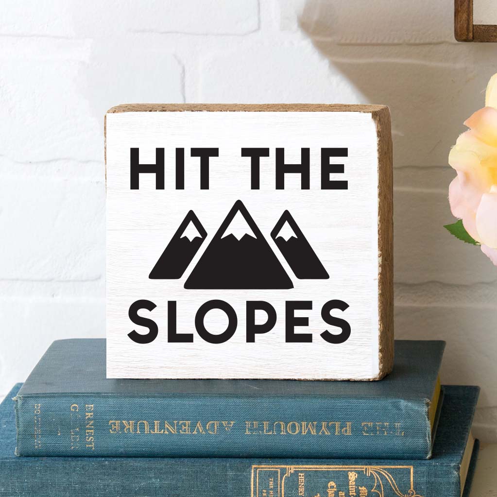 Hit The Slopes Wood Block