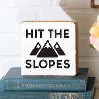 Hit The Slopes Wood Block
