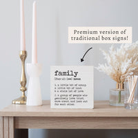 Family Definition Block Sign
