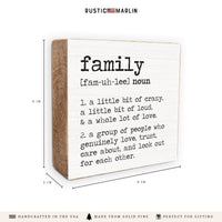 Family Definition Block Sign