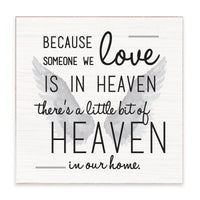Heaven In Our Home Block Sign