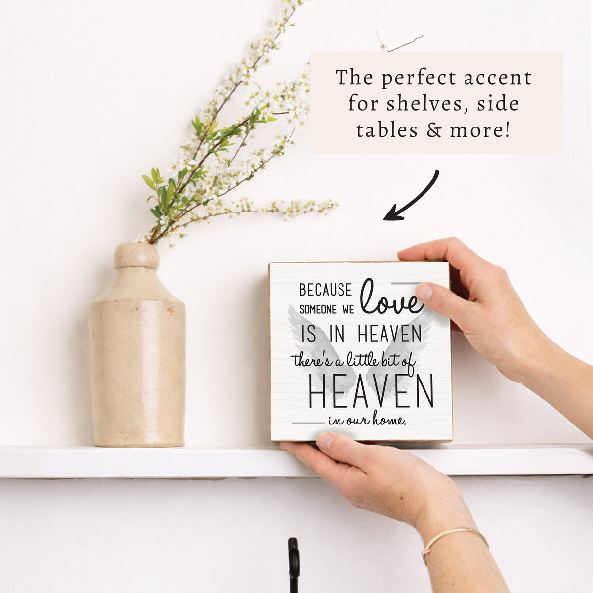 Heaven In Our Home Block Sign