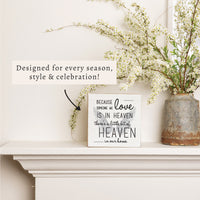 Heaven In Our Home Block Sign