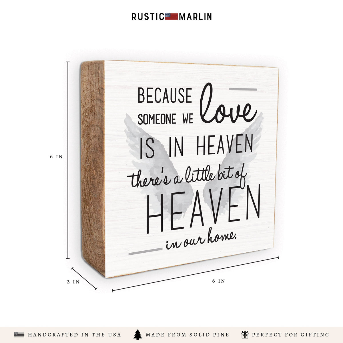 Heaven In Our Home Block Sign