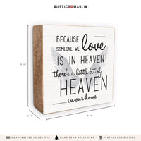 Heaven In Our Home Block Sign