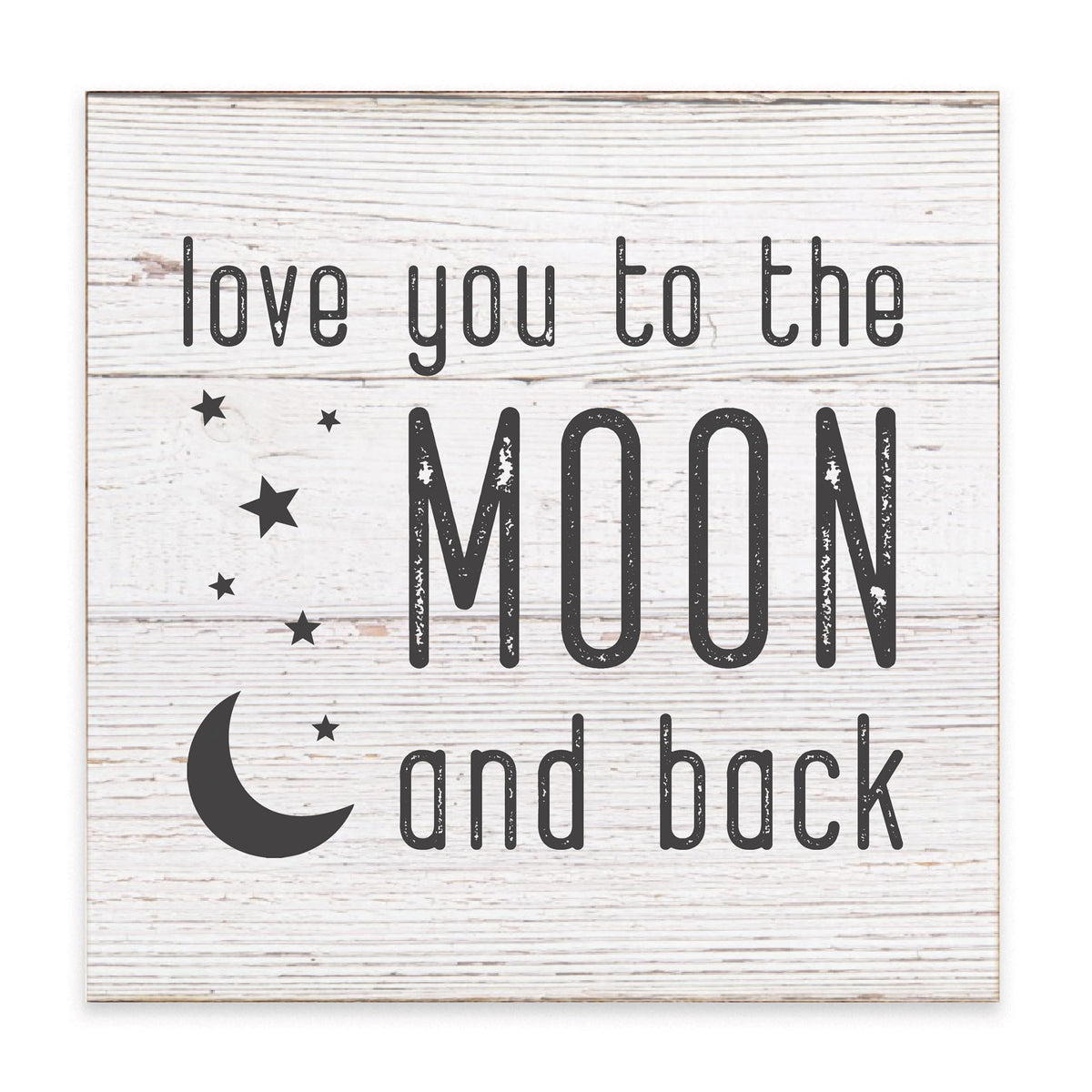 Love You To The Moon Block Sign