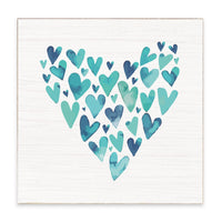 Watercolor Heart Block Sign