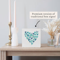 Watercolor Heart Block Sign