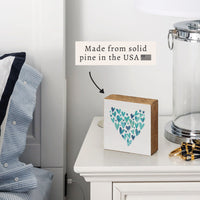 Watercolor Heart Block Sign