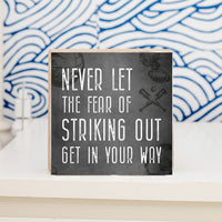Fear Of Striking Out Wood Block