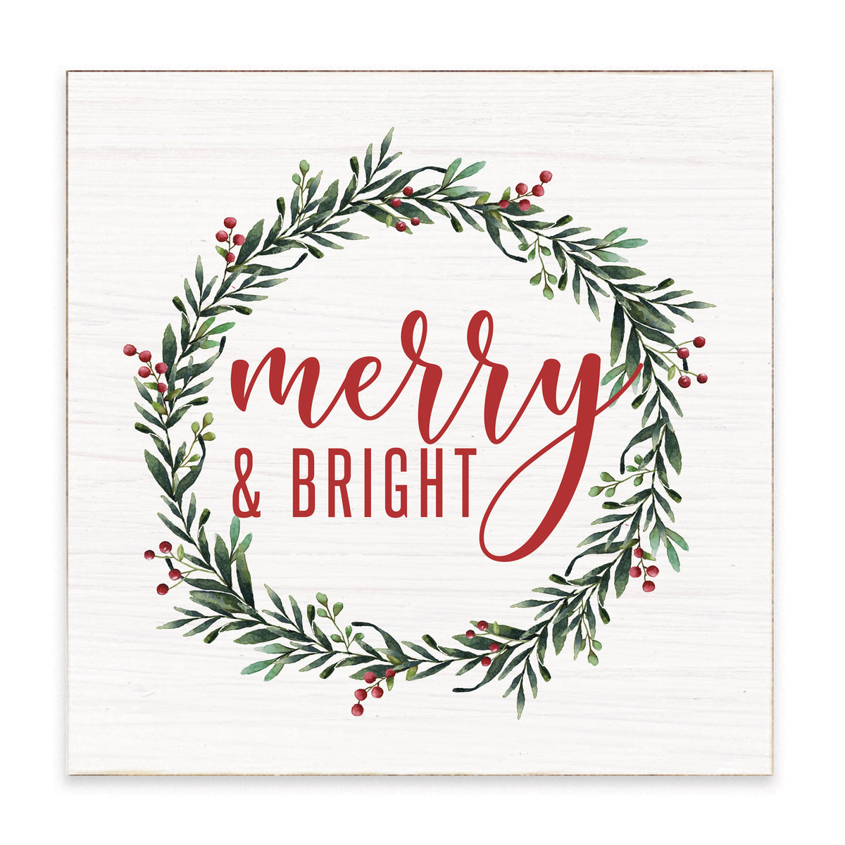 Merry And Bright Block Sign