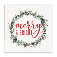 Merry And Bright Block Sign
