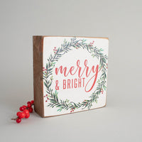 Merry + Bright Wood Block