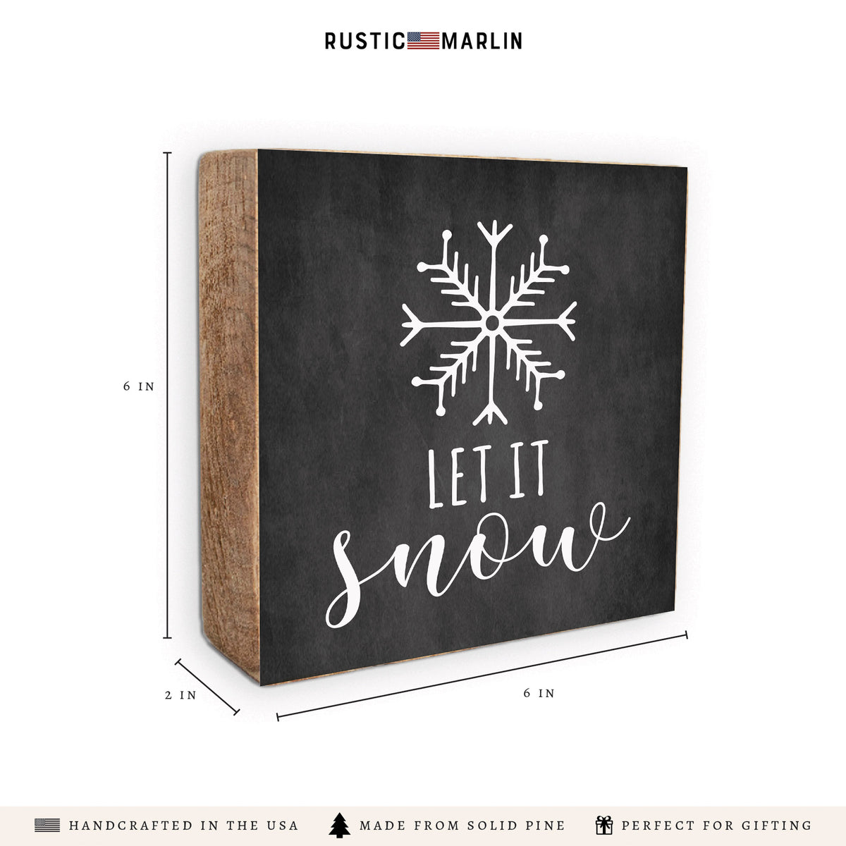 Let It Snow Block Sign