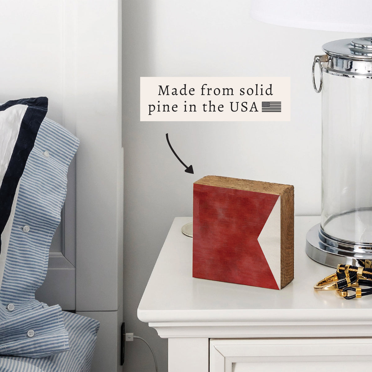 Nautical Flag Letter Block