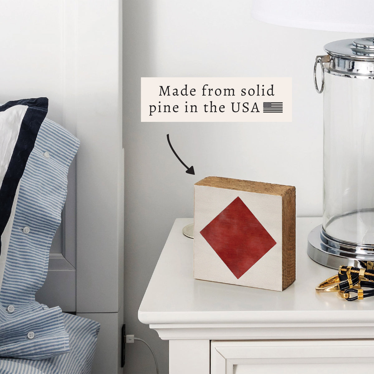 Nautical Flag Letter Block