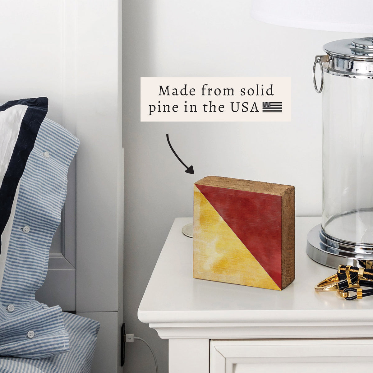 Nautical Flag Letter Block