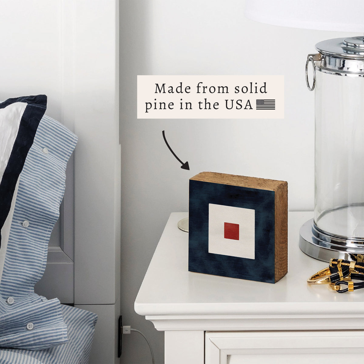 Nautical Flag Letter Block