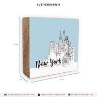 New York City Outline Block Sign