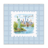 New York Stamp Block Sign