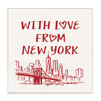 With Love From New York Block Sign