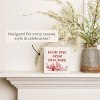 With Love From New York Block Sign