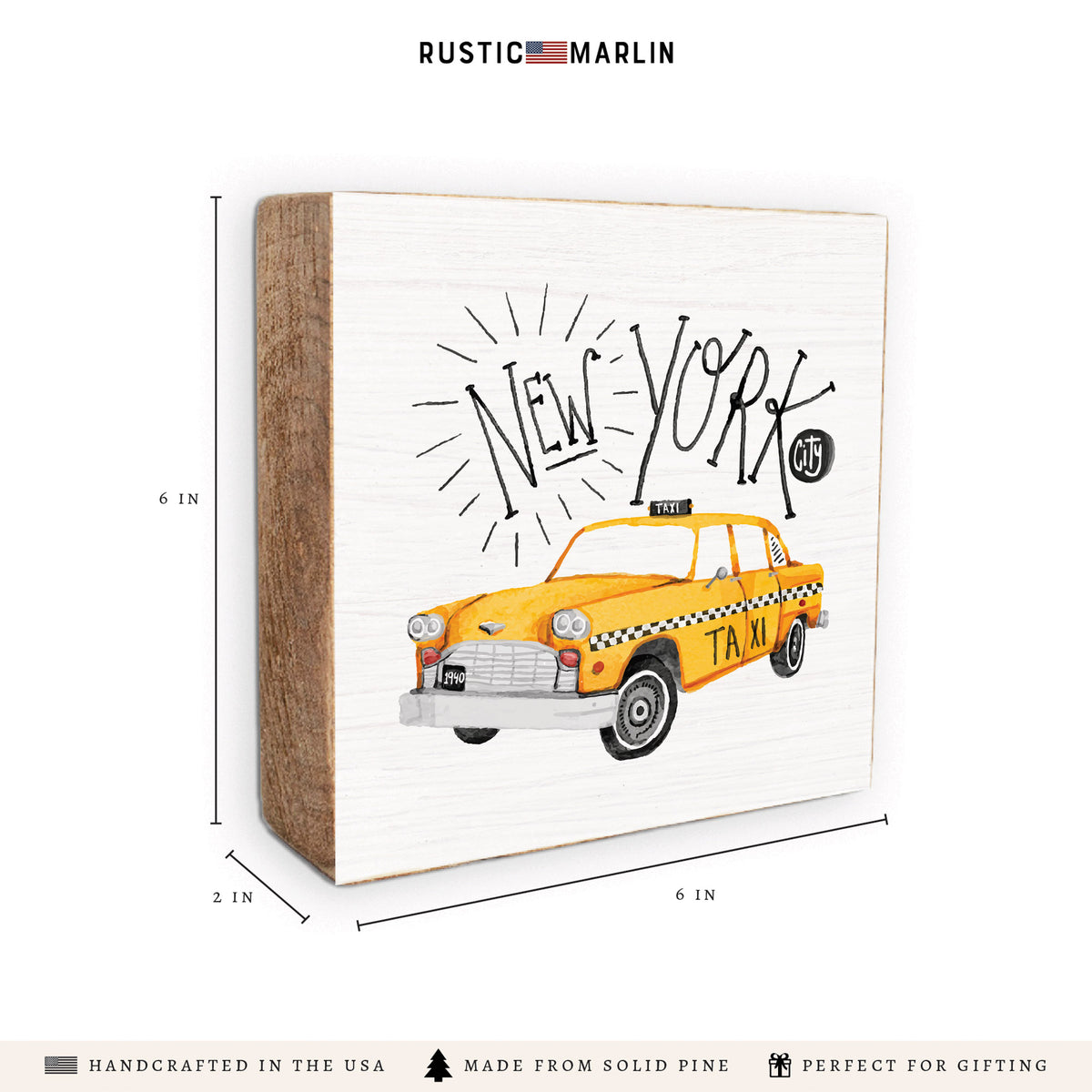 New York Taxi Block Sign
