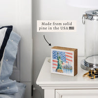USA Statue Of Liberty Block Sign