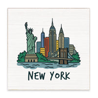 New York Cityscape Block Sign