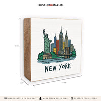 New York Cityscape Block Sign