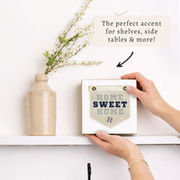 Baseball Home Sweet Blue Block Sign