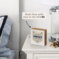 Baseball Home Sweet Blue Block Sign