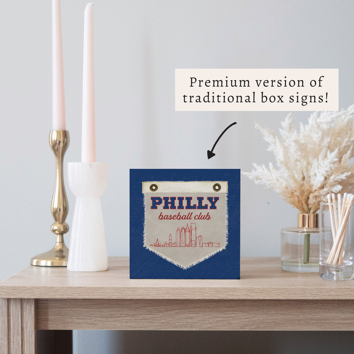 Philly Baseball Club Block Sign