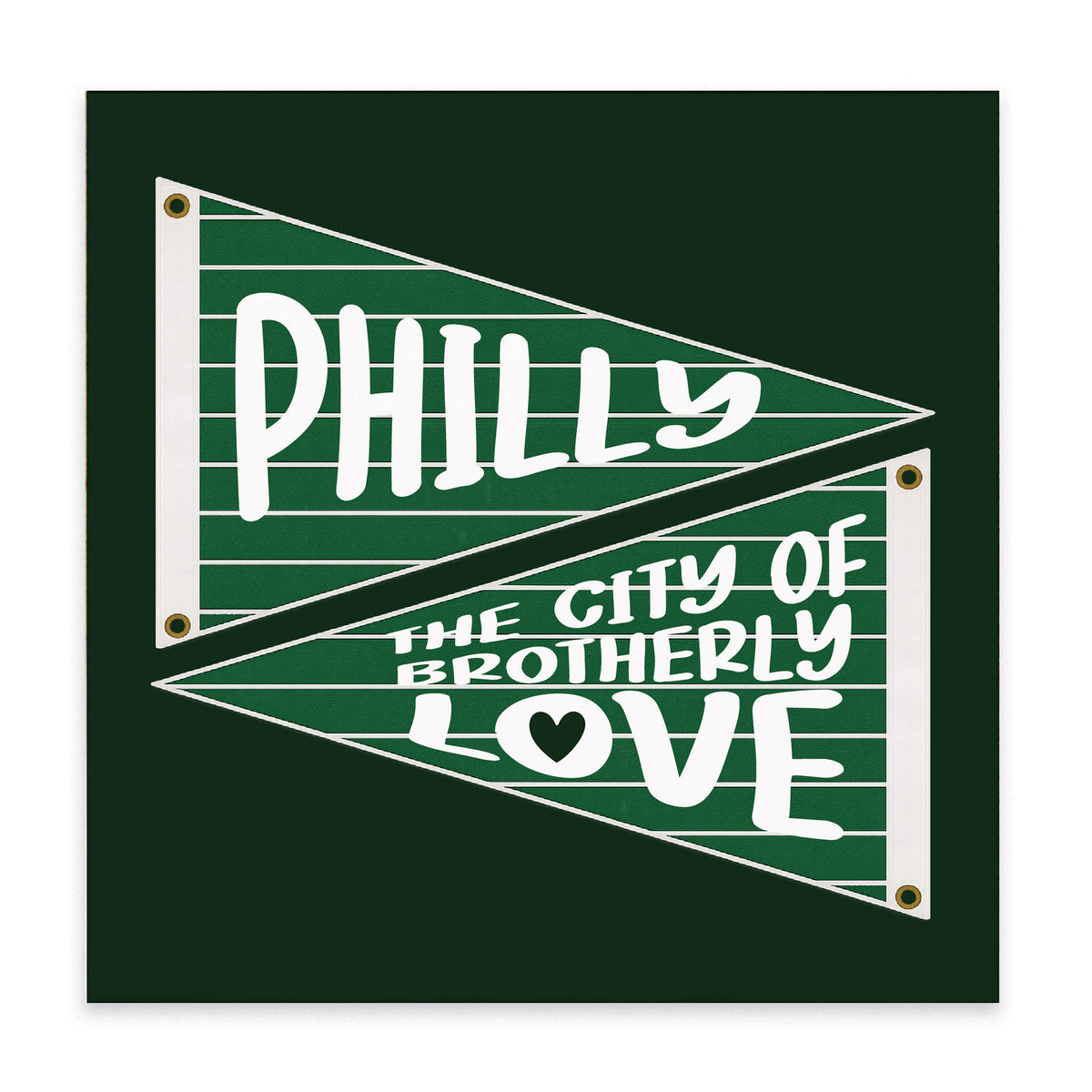 Philly Brotherly Love Banner Block Sign