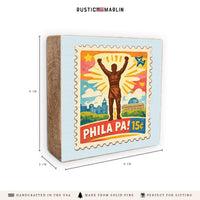 Philly Rocky Stamp Block Sign