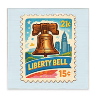 Philly Liberty Bell Stamp Block Sign