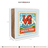 Philly Love Stamp Block Sign