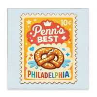 Philly Pretzel Stamp Block Sign
