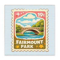 Philly Fairmount Stamp Block Sign