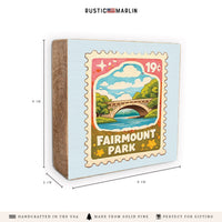 Philly Fairmount Stamp Block Sign