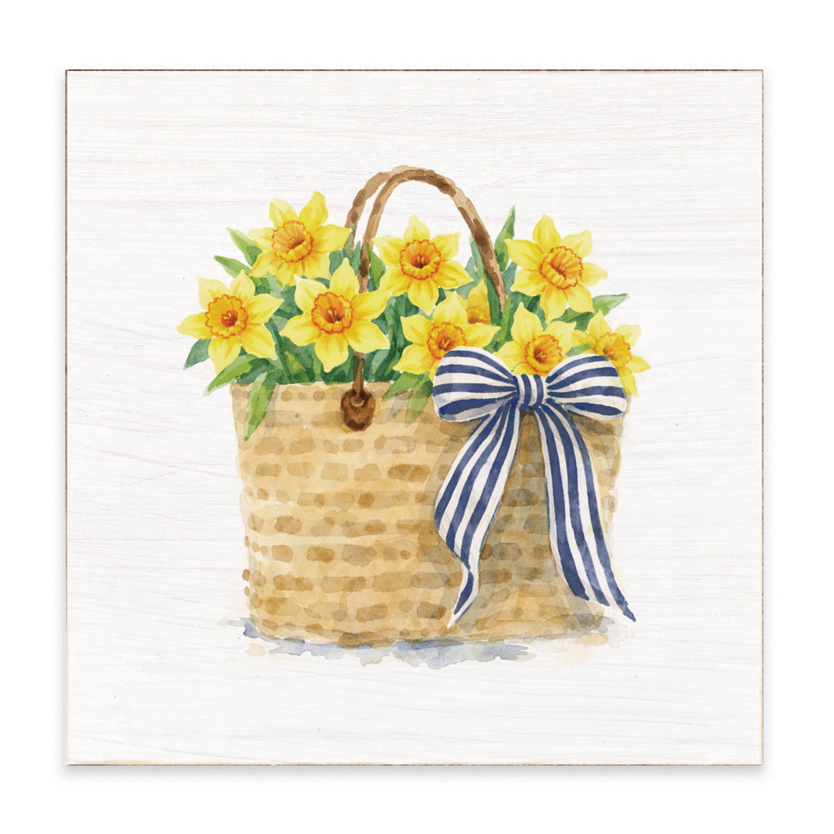 Daffodil Woven Tote Block Sign