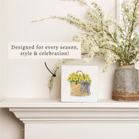 Daffodil Woven Tote Block Sign