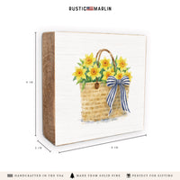 Daffodil Woven Tote Block Sign